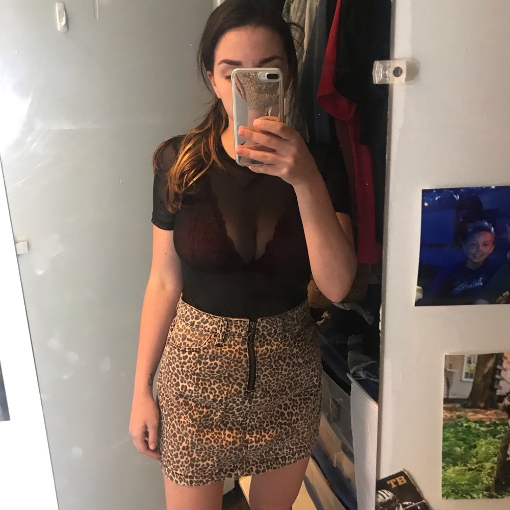 Forever 21 black mesh bodysuit